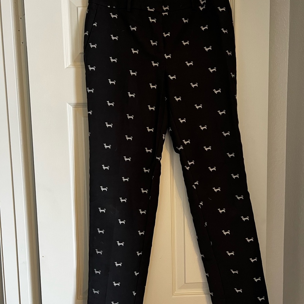 Dog patterned trousers
